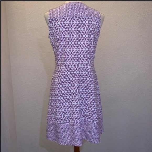 J. McLaughlin Lavender and White Patterned Mini Dress - Picture 7 of 8